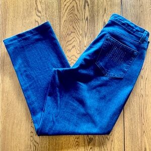 Jones New York Lexington Straight Leg Jeans Size 14 Dark Wash Ankle Length